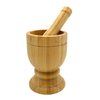 IMUSA USA Bamboo Mortar and Pestle, Small, Natural