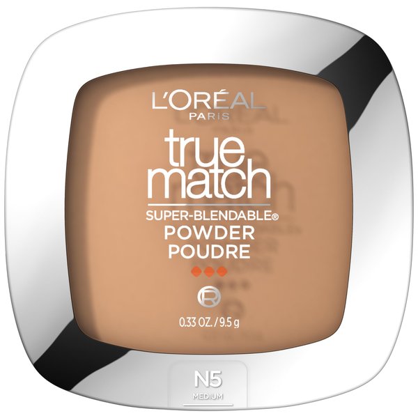 L’Oréal Paris True Match Super-Blendable Oil Free Foundation Powder, N5 Medium, 0.33 oz, Packaging May Vary