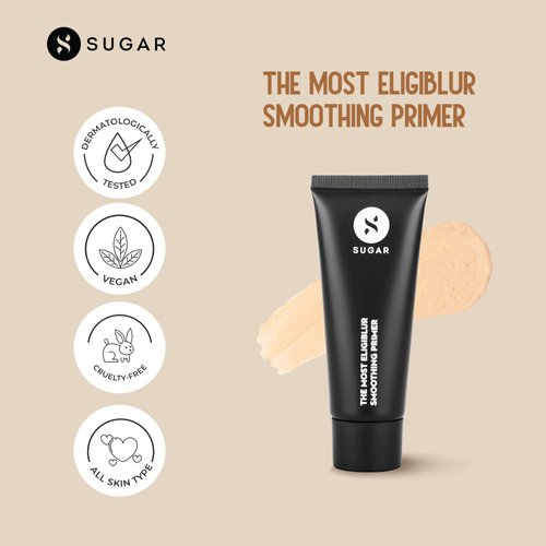 SUGAR Cosmetics The Most Eligiblur Smoothing Primer Smooth Application, Fills In All Uneven Areas, Full Coverage