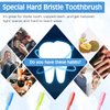 Zopeal Extra Hard and Firm Bristle Toothbrush Huge Head Toothbrush Full Head Toothbrush Manual Toothbrush for Cleaning Tooth Stain Whitening Teeth Toothbrush