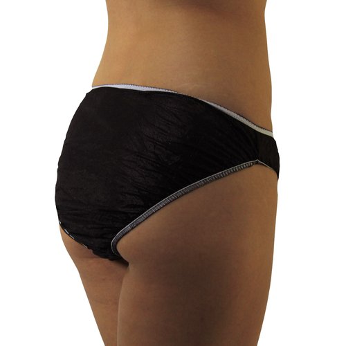 Underworks Womens Disposable Briefs Black sm-30pk
