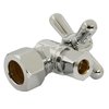 Westbrass D105BX-05 1/4-Turn Cross Handle Angle Stop Shut Off Valve, 5/8" OD x 3/8" OD, Polished Nickel