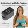 Vive Precision Pulse Oximeter - Oxygen Monitor Fingertip, Heart Rate Medical Grade Sensor LED Display - Accurate Finger Meter For Saturation SpO2, Lanyard & Batteries Included - FSA/HSA Approved