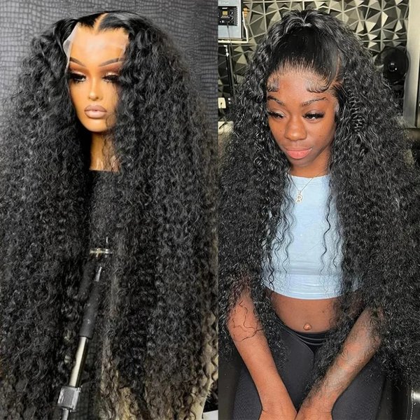 Muzkala 13x6 Deep Wave Lace Front Wigs Human Hair Wigs for Black Women 180% Density Deep Wave Frontal Wig with Natural Baby Hair Natural Color Deep Wave Wigs Lace Front Wigs Human Hair 24 Inch