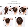 STYLER Black Hair Net 100 Pcs, 2 PCS Hair Bun Maker French Twist Hair Fold Wrap Snap, 20 Inches Hair Nets Elasticity Invisible Elastic Mesh for Food Service, Ballet Hair Style, Sleeping for Women