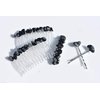 Snowflake Obsidian Stone Hair Clip Set - Includes 2 Hair Combs, 1 60 mm French Barrette, 2 Hair Pins