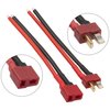4Pairs HIRCQOO T-Plug Deans Style Connector Plug Male Female Connector with 3.93'' 14AWG Silicone Wire Adapter for RC Car Truck Boat Drone Lipo Battery ESC Charger