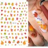 Fall Nail Stickers, 3D Self-Adhesive Autumn Nail Decals Maple Leaf Nail Art Design for Acrylic Nails Thanksgiving Nail Accessories for Women Girls Kids (8 Sheets)