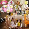 Anime Birthday Party Supplies 10Pcs Foil Balloons for Party Decorations for Girls Favors (light pink)
