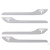 IPG for Tesla Model 3 / Model Y Door Handle Decal Sticker Wrap Kit (Set of 4) with Tesla Logo (Brushed Aluminum)