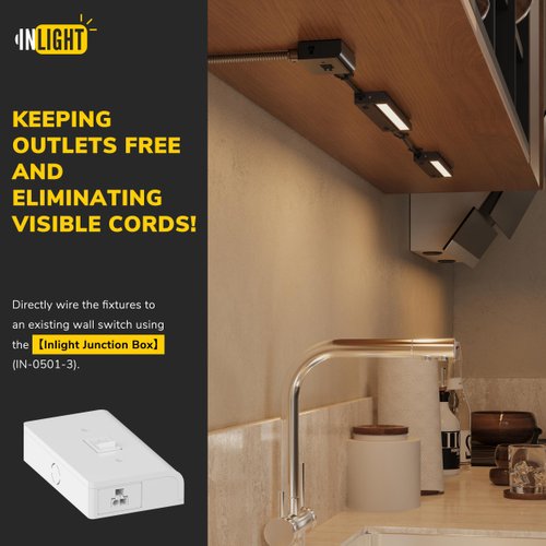 GetInLight Junction Box for IN-0105, IN-0107, IN-0108 and IN-0109 Series, Plastic Material, IN-0501-3