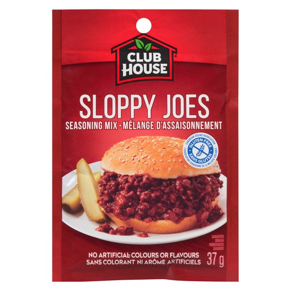 Club House Sloppy Joes Seasoning Mix, 37g/1.3oz., (Imported from Canada)