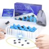 Magnetic Chess Game, 2024 New Magnet Strategy Game Set, Fun Table Top Multiplayer Battle Board Game with Rope/Sponge, Portable Cluster Game with Storage Bag for Kids & Adults (20 Magnetic Pcs)