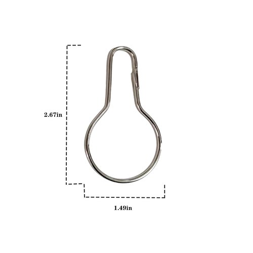 AHYCS Shower Curtain Hooks - Rust-Resistant Metal Rings, Easy-to-Install (50 PCS)