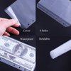 Antner 12PCS A6 Binder Pockets No Zipper Cash Envelopes for A6 6-Ring Binder, Zipless Money Folder Organizer Bill Pouches Business Card Sleeves Notebook Fillers Insert Pages for Cash Stuffing Binder