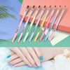 Gel Nail Brush, 8Pcs Acrylic Nail Sculpting Brush for Salon at Home DIY Manicure with Tips Builder Brush Pen and Structure Gel Brush
