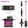 Beffkkip MG90S 9g Servo Motor Micro Metal Gear for Robot Car Plane RC Helicopter Arduino