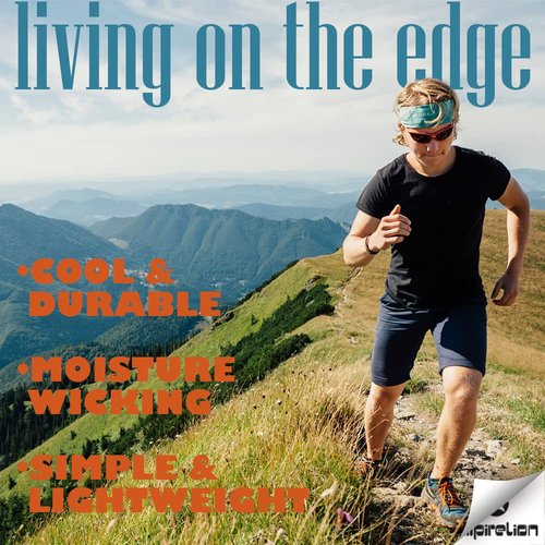 Empirelion Lightweight Sports Headband 3.5" Wide Single-Layer Sweat Soft Comfy Hair-Band Men Women