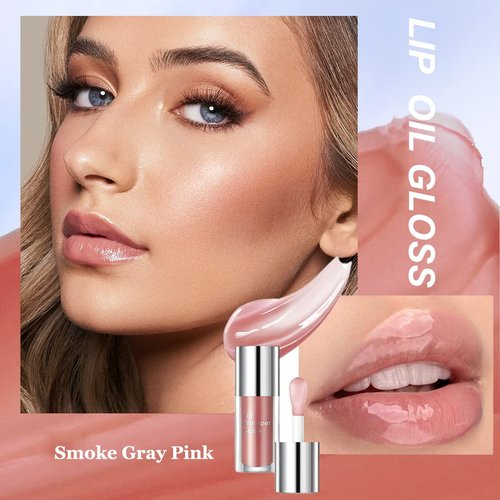 Spdoo Lip Glow Oil, Moisturizing Lip Oil Gloss, Tinted Lip Oil for Lip Care and Dry Lips