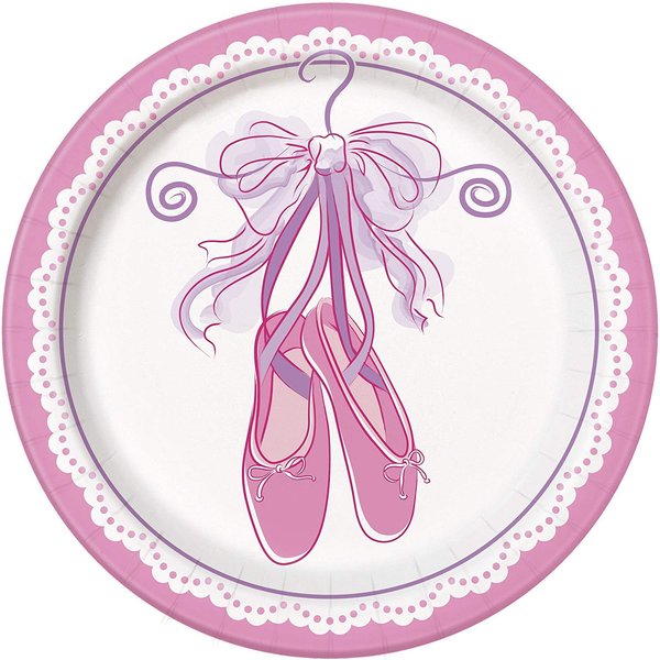 Tutu Ballerina Dessert Plates, 8ct