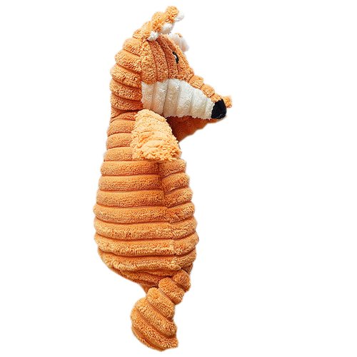 TIKSON Dog Toy Stuffed Animal Plush Squeaking Pet Toy Chew Puppies Orange Fox