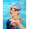 Aegend Swim Goggles, Flexible,Detachable Swimming Goggles No Leaking Full Protection Adult Men Women Youth, Bright Orange