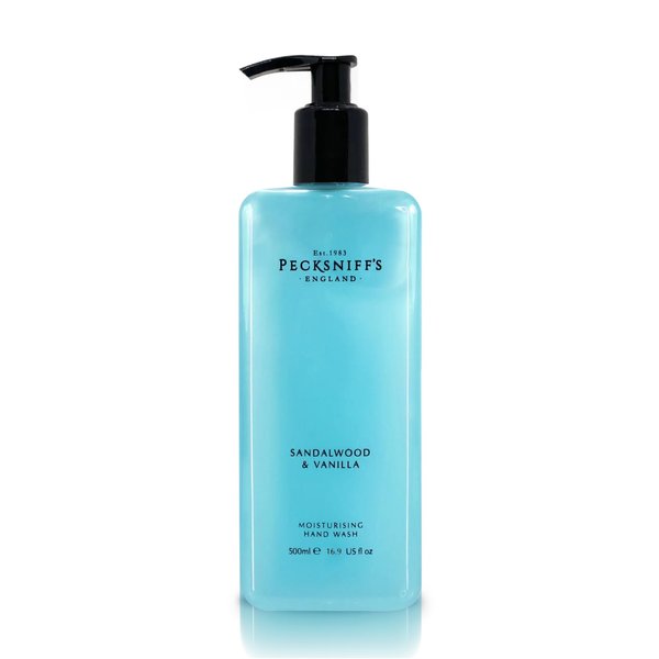Pecksniff's Moisturizing Hand Wash - Vitamin B Enriched, Natural & Gentle Cleanser, Luxurious Hand Wash 500ml/16.9 fl oz (Sandalwood & Vanilla)