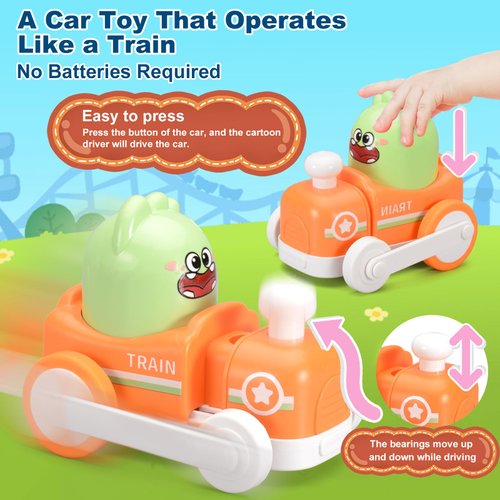 SLTBEH Toy Trucks Cars for Toddlers 1-3 Boys,Baby Push car Toys 6-12-18 Months,Toddler Cars Toys Age 1-2，Christmas and Birthday Gifts for 1 Year Old Boys and Girls