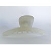 Pearly white iridescent marbled design hair claw clip for fine, thin hair
