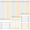 winee 30pcs Chain Extenders for Necklace, Necklace Extenders for Women Girls Bracelet Anklet Extender Stainless Steel Chain Extenders for Jewelry Making 2in 3in 4in 5in 6in (15 Gold, 15 Silver)
