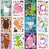 24 Sheets 8.27''×5.9'' Make Your Own Stickers for Kids Toddlers, Make a Face Stickers Mix and Match with Unicorn Dinosaur Horse and Sea Animals for Kids Party Favors Activities