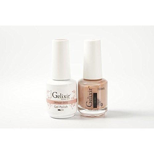 Gelixir Duo Matching Gel and Nail Polish, Made in USA. (005-Wheat)