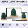 Dark Brown Wavy Bob Wig Natural Brown Curly Bob Wig with Curtain Bangs for Black Women,Synthetic Short Brown Curly Bob Wigs with Bangs Bob Curly Wavy Wig Shoulder Length Wig for Daily Use 4#