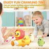 Meiweichuang Baby Music Toy Duck Baby Belly Time Toy 3-6 0-6 6-12 Months Newborn Development Crawling Toy Glowing Walking Singing Toy 1-2 3-4 Years Old Boys and Girls Gifts (Yellow)