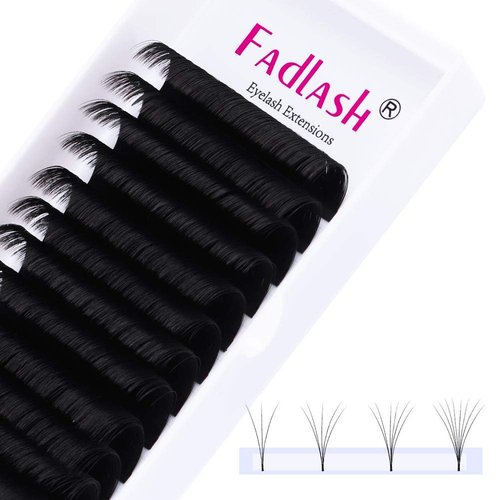 Lash Extensions D Curl 0.07 20mm Volume Eyelash Extensions Black Easy Fan Volume Lashes Self Faning Eyelash Extension Supplies (0.07-D, 20mm)