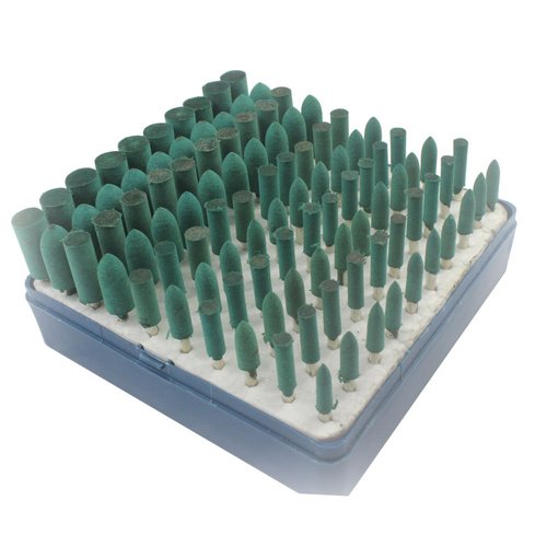 100pcs Rubber Grinding Mounted Point Rotary Assorted Accessory Grinding Head Wheel Head Kit For Dremel Polish