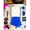 Kàllos 500 Pack No-Damage Hair Bands, Stylish Rubber Bands, Hair Accessories for Girls - Embrace Effortless Style with Elastic Ties. (Dark Blue)