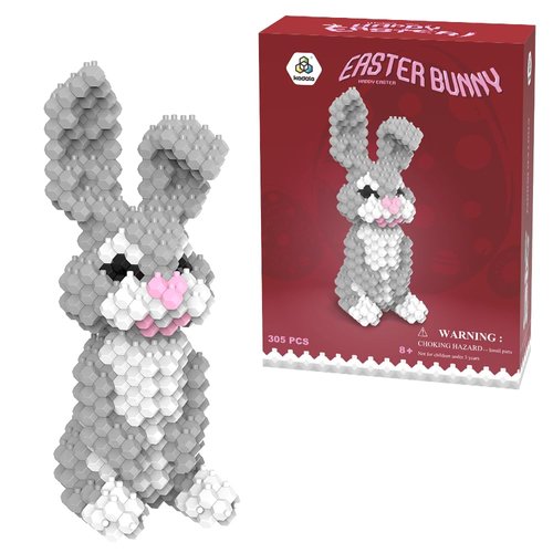 KADELE Bunny Building Animal Sets, Extremely Challenging STEM Building Blocks Decor for Adults Kids, Micro 3D Educational Toys for Boys Girls Ages 8 and Up for Kids (305 Pieces)