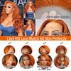 30 Inch Ginger Lace Front Wigs Human Hair 180% Density Ginger Orange Body Wave Wigs Human Hair Pre Plucked with Baby Hair Orange 13x4 HD Lace Front Wigs Glueless Wigs Human Hair for Black Women