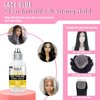Wig Glue for Lace Front Wigs Lace Glue for Wig, Strong Hold Lace Glue for Lace Front Wig Lace Adhesive Hair Replacement with Remover, Wig Band, Hair Wax Stick, Edge Control Wig Installation Kit(10pcs)