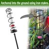 Toiclebor 7" Capacity Rain Gauge Outdoor,Hanging or Ground Stake,Detachable Rain Gauge Tube with Metal Stake,Matte Black(RM-BS7-001)