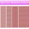 1799 Pcs 4 Sheets Rhinestone Stickers 3/4/5/6 mm Self Adhesive Rhinestones Gems for Face Eyes Makeup Hair Body (Red-3/4/5/6mm)