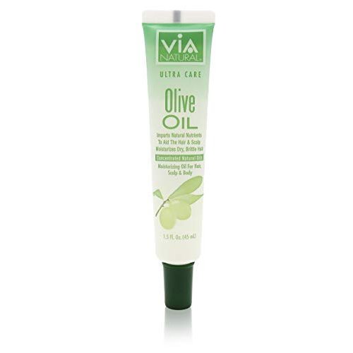 VIA Natural Ultra Care Olive Oil Concentrated Natural Oil 1.5oz - Imparts Natural Nutrients To Aid The Hair & Scalp Moisturizes Dry, Brittle Hair - 6 Pack