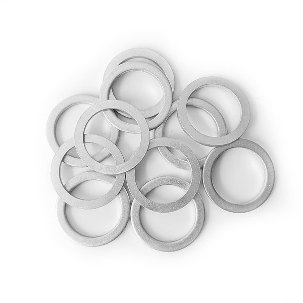 15 Pcs Oil Drain Plug Gasket - 18mm OEM Aluminum Oil Drain Plug Washer Gaskets - Compatible/Replacement for Ford Mazda Porsche & Volvo OEM PN Part#: 90012310630/977751