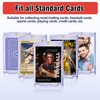 10 Pack Magnetic Card Holder, 35pt One Touch Card Holder for Trading Cards, U-V Protection Magnetic Card Case for Baseball Cards, Card Protectors Hard Plastic, Display Case for Game Cards