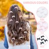 30PCS Bow Hair Clips Satin Mini Bowknot Barrettes Non-Slip Ribbon Hairpins Kawaii Claw Clip Small Pins Metal Sweet Hairstyle Accessorie for Women Girl Toddlers(pink+black+white)