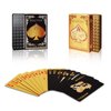 Merytes 2 Deck of Waterproof Poker Cards and Playing Cards with Flexible Plastic PVC Classic Trick Cards