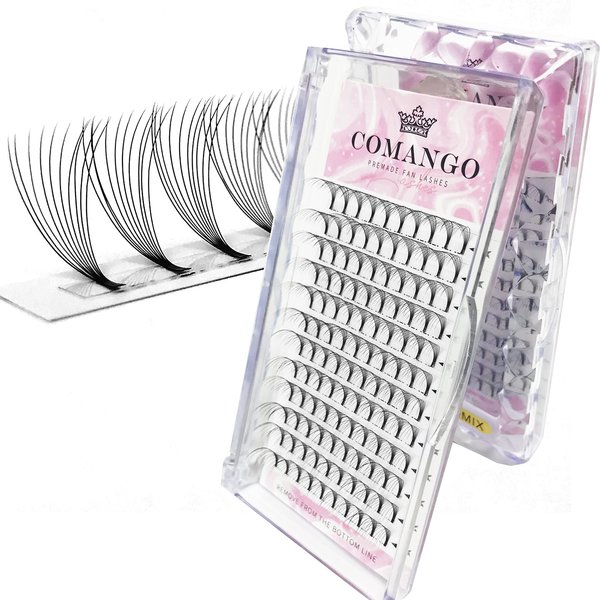 Lash Extension C Curl 10D 0.07 13mm Premade Fans Eyelash Extensions 0.07 0.10 Premade Volume Eyelash Extensions 10D/3D/4D/5D/6D Short Stem Pre Fan Eyelashes 8 to15mm