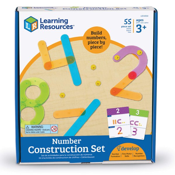 Learning Resources Number Construction - 55 Pieces, Ages 3+ Number Set for Kids, Math Games for Kids. Kindergartner Learning Materials
