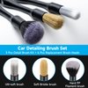 Gecotiti 9 Pcs Car Detailing Brush Set No Scratch for Clean Interior or Exterior, Dashboard, Air Vent, Leather Seats, Emblems, Tires, Engine Bay (6 PCS Replacement Brush Head)